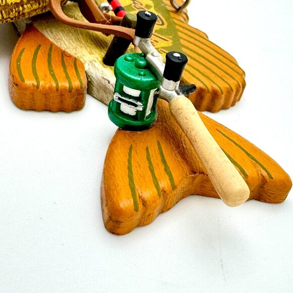 Hallmark Wishin I Was Fishin 2014 Keepsake Ornament 4" Fishing Theme Decor - Picture 7 of 7